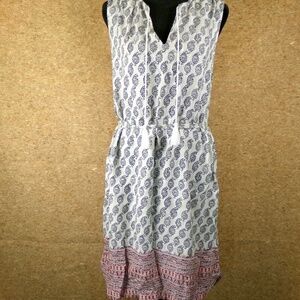 Beachlunchlounge Boho Midi Dress M Sleeveless Paisley Print Summer Lounge Wear